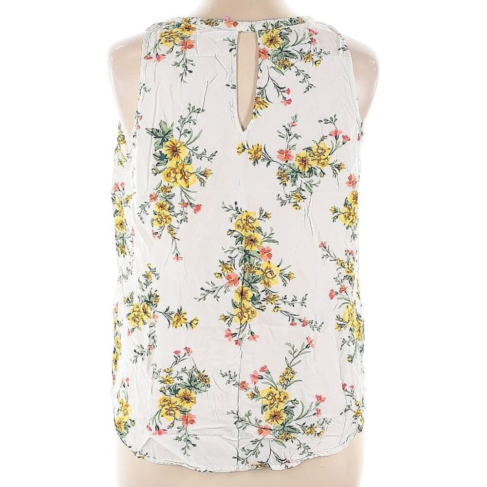 Old Navy Floral Sleeveless V-Neck Top - White, Yellow and Green Accents Size M - Picture 11 of 11